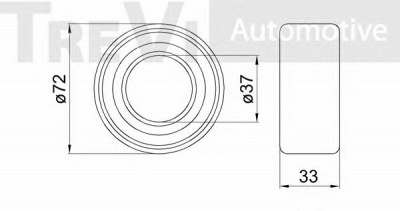 TREVI AUTOMOTIVE wb1647 -  Комплект подшипника ступицы колеса